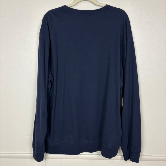 AG Jeans Men's Wesley Relaxed Crewneck Pullover Size XXL Navy Blue Preppy Loose - Picture 12 of 13